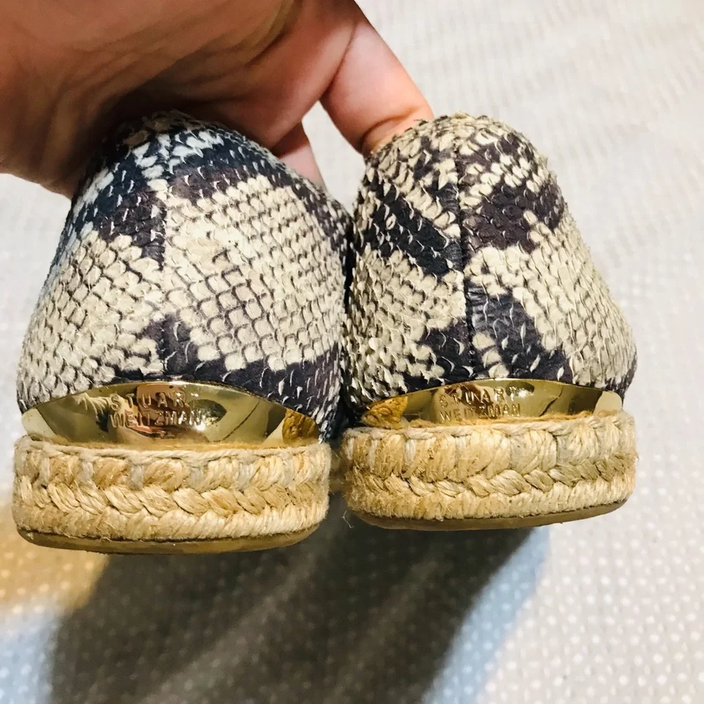 Stuart weitzman catalán snake espadrilles